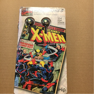 未使用！ iHip マーベル X-MEN iPhone iPad iPod用 ヘッドフォン、イヤーフォン MARVEL COMICS 希少！