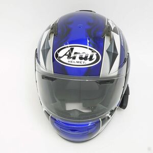 119 Arai/アライ QUANTUM-J ACE ブルー XLサイズ(61-62cm) フルフェイスヘルメット インカム付 ※中古