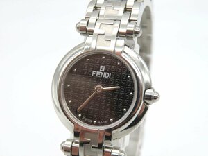 1円◆稼働◆ フェンディ 750L ブラック クオーツ レディース 腕時計 コマ２ M37805