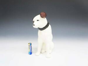 ◆(EG) Victor ビクター 犬 ニッパー 陶器 高さ 約17.5cm 飾り物 置物 オブジェ コレクション 昭和レトロ 企業物 インテリア雑貨