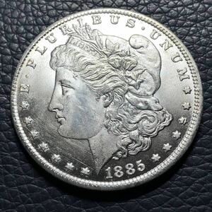 外国古銭 アメリカ　1885年　リバティヘッド　エ・プルリブス・ウヌム 合衆爲一　イーグル　1ドル　モルガン 大型銀貨　貿易銀 