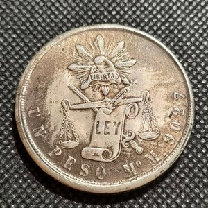 8319　メキシコ古銭　約38mm　アンティークコレクション　コイン