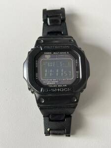 1円スタート CASIO G-SHOCK 電波ソーラー 腕時計 GW-M5600BC 黒 ブラック カシオ Gショック ジーショック デジタル 稼働品 