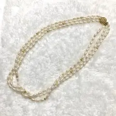 【お値下げ‼️】　レディース　淡水真珠　3連ネックレス