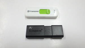 Transcend　Kingston　USBメモリー　16GB　2個セット　中古動作品