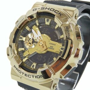 7110-60 CASIO カシオ G-SHOCK ジーショック GM-110G 腕時計 クオーツ アナデジ カレンダー 多機能 ゴールド ラバーベルト 20気圧防水