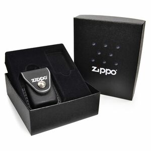ZIPPO レザーポーチ ギフトセット LPCB [ ブラック ] | ジッポー オイルライター