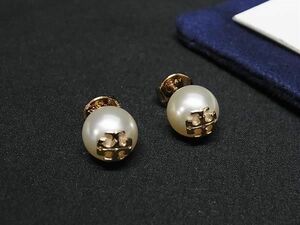 1円 ■新品■未使用■ TORY BURCH トリーバーチ パール ピアス アクセサリー レディース ゴールド系 FA5177