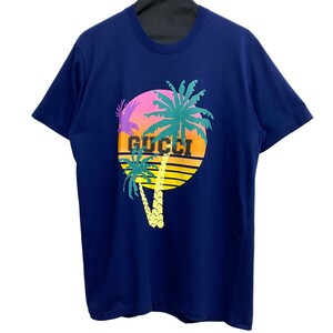 GUCCI 22AW Palm Tree Cotton jersey T-shirtプリントTシャツ 8069000079425