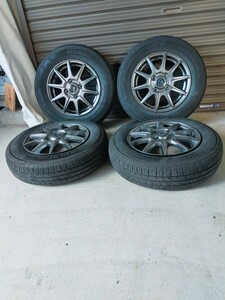 145/80R13　走行約500km程　4本セット　タイヤ　軽量アルミホイール　13インチ　4穴