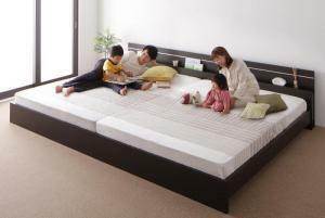 親子で寝られる・将来分割できる連結ベッド 国産ボンネルコイルマットレス付き ワイドK180