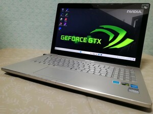 ゲーミングノートPC FULLHDタッチ液晶 15.6型 ASUS N550JK Core i7 4700HQ GTX850M メモリ8G(即決時16G) 256GB-SSD カメラ office 充電器