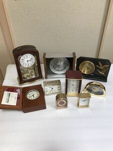 置き時計まとめてSEIKO、CITIZEN、LORS KING、WOODREX、WAKO 置時計 動作未確認 中古ジャンク