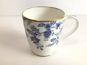 Y820 保管品/美品　Noritake/ノリタケ　BLUE SORRENTINO/ブルーソレンティーノ　マグカップ　1客　更紗調モチーフ　金縁　ブルー ホワイト