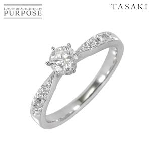 タサキ TASAKI ピアチェーレ ダイヤ 0.31ct/0.08ct E/VS2/3EX 9号 リング Pt 田崎真珠 指輪 Diamond Ring 【証明書・鑑定書】 90198893