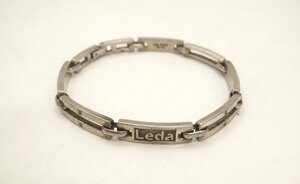 [fui]　レダシルマ Leda Silma ブレスレット メンズ バングル ゲルマニウム シルバー Ge Ag ダイヤモンド0.04刻印 総重量19g