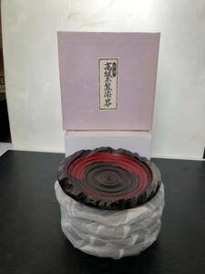KG620 茶道具 工芸品 菓子皿 木製 漆器