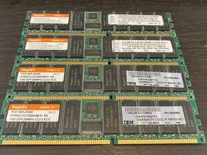 ハイニックス 1GB DDR PC2100 DDR266 CL2.5 ECC 4枚セット 計4GB