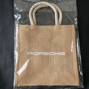 未使用★ポルシェ PORSCHE　オリジナル・ジュートバッグ トートバッグ　純正　ノベルティ★非売品