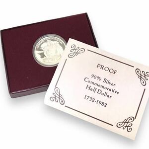 銀貨 硬貨 シルバー アンティークコイン 1982-S George Washington 1/2 Dolla