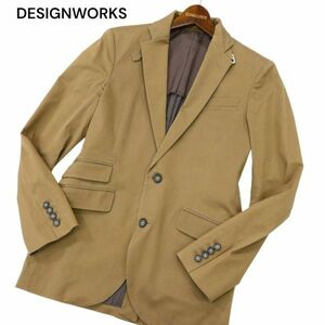 DESIGNWORKS デザインワークス アバハウス 通年 背抜き スリム★ 2B アンコン テーラード ジャケット Sz.44　メンズ　C4T00073_1#O