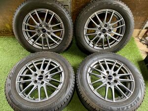 美品　205/60R16 92Q BRIDGESTONE BLIZZAK VRX2 スタッドレス バリ山4本セット　15x6.5J ET 48 PCD 114.3 ノアヴィクシー90系等