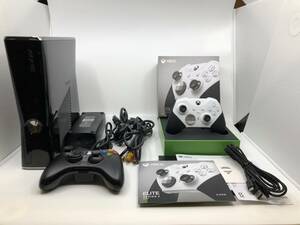 1円～ ジャンク品 XBOX360 250GB 本体 コントローラ 電源ケーブル等 & XBOX ELITE ワイヤレス コントローラ シリーズ2 セット