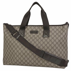 【在庫一掃】 グッチ GUCCI GG柄 トートバッグ ショルダーバッグ コーティングキャンバス ベージュ ブラウン 181082 レディース 【中古】