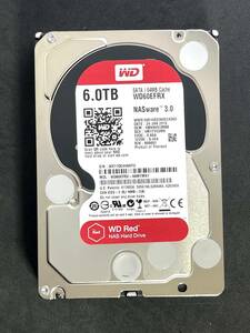 【送料無料】　★ 6TB ★　WD Red　/　WD60EFRX　【使用時間：140ｈ】稼働少　2015年製 Western Digital RED　3.5インチ 内蔵HDD SATA