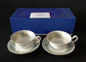 WEDGWOOD ウェッジウッド “COLUMBIA” カップ＆ソーサー　2客　ティーカップ　化粧箱　栞付　　食器　