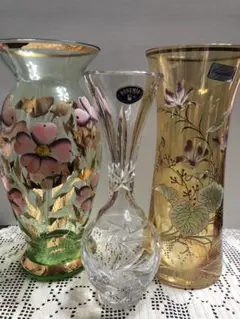 ボヘミアンガラス　花瓶　3種