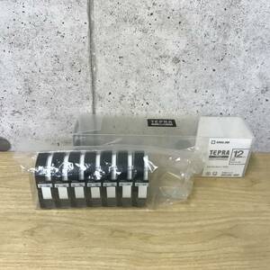 【送料無料】未使用 テプラカートリッジ 白 12mm 7個 SS12K TEPRA KING JIM I0424-2　　