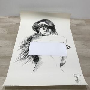 ①当時物 キューティーハニー 永井豪 ポスター 白黒 サイズ約49.7cm×76cm[C3461]