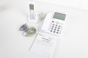 【通電OK】SHARP JD-BAT90 JD-KT520 シャープ デジタルコードレス電話機 子機あり 家電 説明書付き ホワイト 003JIKJH92