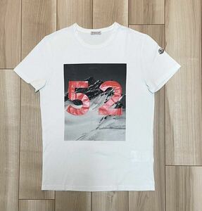 ［極美品］モンクレール　プリント　ロゴ　Tシャツ　ホワイト　S