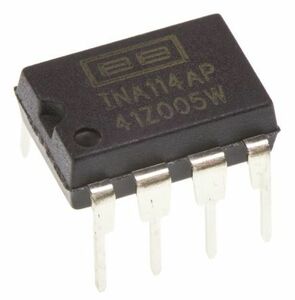 【送料無料・消費税なし】新品未使用　工業用高精度計測アンプ INA114AP Texas Instruments 1MHz 110dB CMRR 8-Pin PDIP