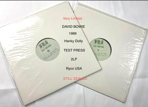 MEGA RARE David Bowie VERY LIMITED Hanky Dolly TEST PRESS 2LP 1989 Ryko Analogue USA STILL STEALD Unplayed RALP 0133 A/B/C w/BONUS
