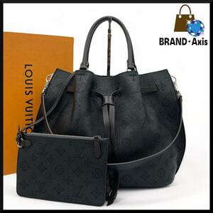 ★【新品同様!!】ルイヴィトン Louis Vuitton モノグラム マヒナ ジラロッタ 2way ハンドバッグ ショルダーバッグ ブラック M54402★