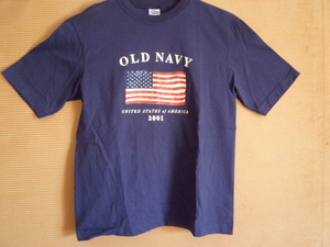 未使用★OLD NAVY オールドネイビー かすれプリント 半袖 Tシャツ L