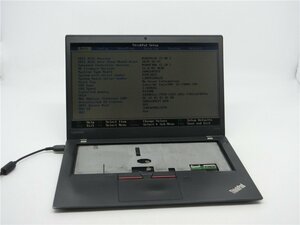 中古　Lenovo　T470S　第7世代COREi5　メモリ8GB　　14インチノートパソコン　BIOSまで表示　キーボード欠品　詳細不明　　ジャンク扱い 　