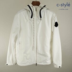 F020b [人気] MONCLER モンクレール VESSILL ウィンドブレーカー ナイロンフードジャケット 1 ホワイト RN116347 | アウター N