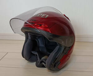 SHOEI J-FORCEⅡ 赤 キャンディアップル レッド Mサイズ ジェットヘルメット ショウエイ j force 2