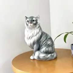 【イタリア製】猫 ネコ 陶器 置物 オブジェ【実物大】