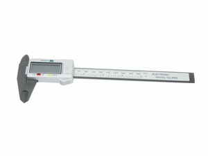高精度 0.1 mm ノギス コンパクト 150mmデジタルノギス カーボンファイバー 液晶表示 内径/外径/深さ/段差測定 ゼロセット (シルバー)