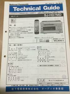 パナソニック　MDデッキ　SJ-HD7MD テクニカルガイド