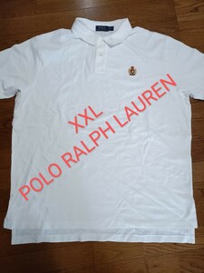 白　ポロッ　コットン　XXL ラルフローレン POLO RALPH LAUREN　ポロシャツ半袖ポロシャツ　ゴルフ