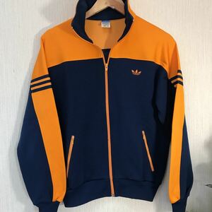 美品！adidas アディダス 70‘s ATS-44F 西ドイツ製 デサント ヴィンテージ ジャージ ジャケット レアカラー イエロー ネイビー 4