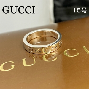 新品仕上 グッチ GUCCI Gロゴ ゴースト リング 指輪 シルバー 925 15号