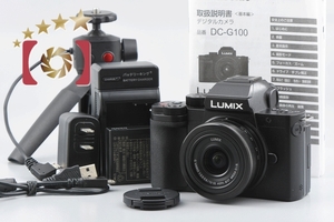 【中古】Panasonic パナソニック LUMIX DC-G100V-K 標準ズームレンズキット トライポッドグリップ付き