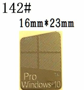 142# 【windows10 pro 金 】エンブレムシール　■16*23㎜■ 条件付き送料無料